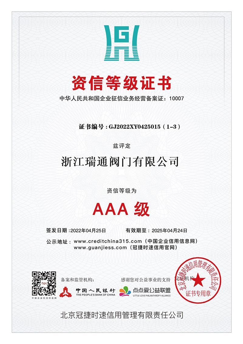 資信等級(jí)證書